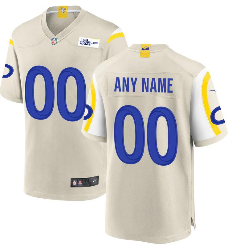 Mens Nike Los Angeles Rams Bone Custom White Game NFL Jersey->customized nfl jersey->Custom Jersey